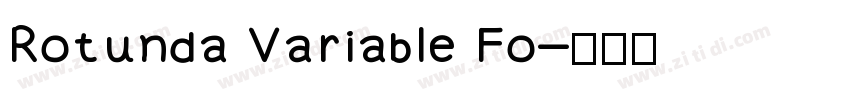 Rotunda Variable Fo字体转换